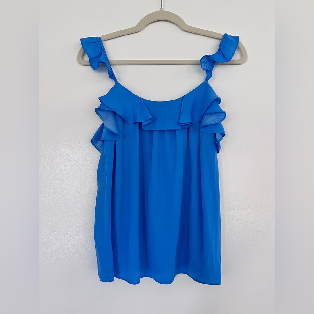 Lilly Pulitzer Blue Ruffled Camisole Tank Top